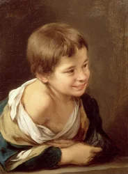 Un garçon paysan appuyé sur un rebord, 1670-80